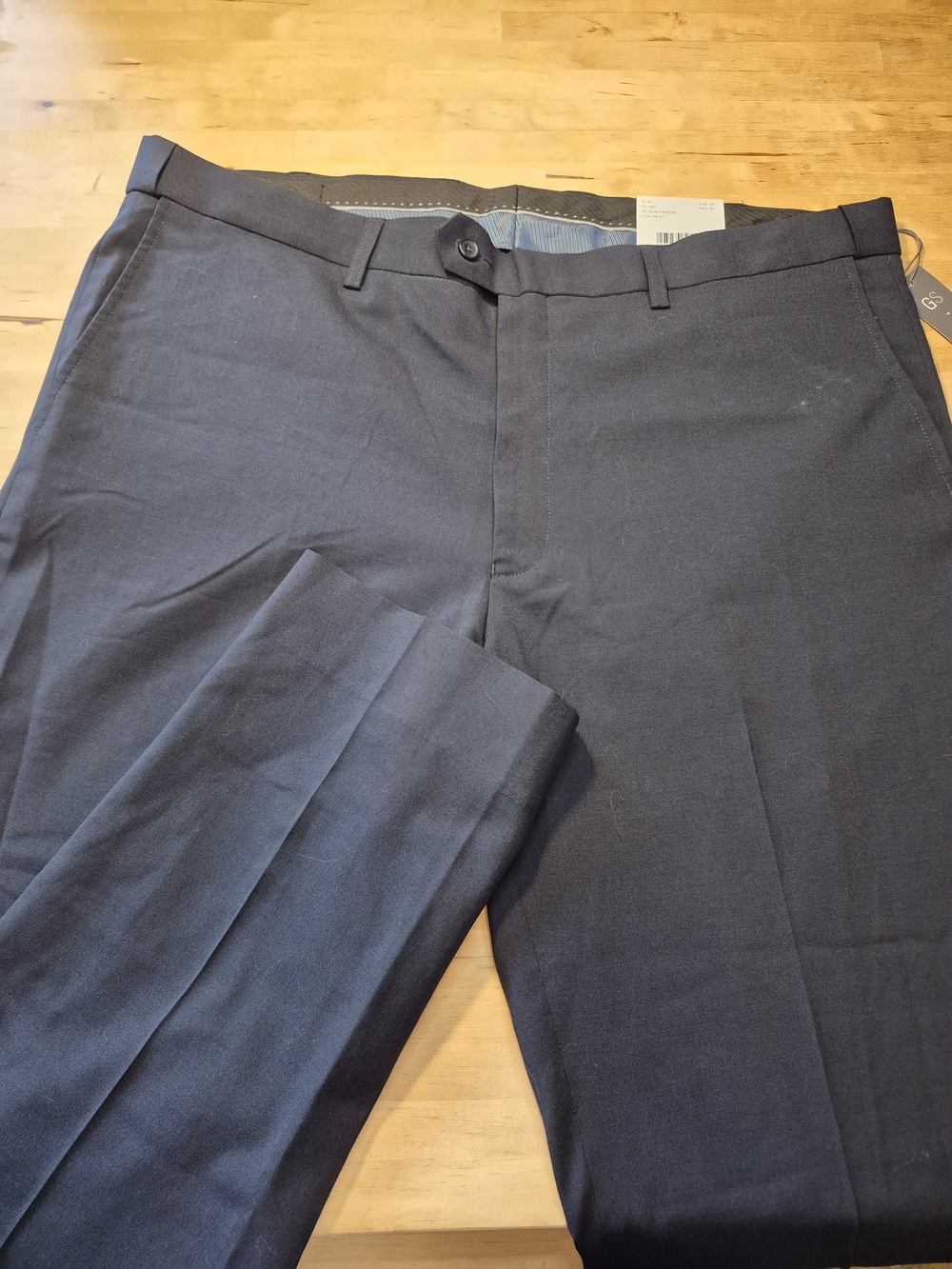 Men's Tailored Dress Pants in Dark Navy